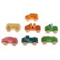 7x Mini Wood Montessori Wooden Traffic Car Wooden Toys Set for Toddler Boys