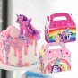 12Pcs Pony Paper Gift Bags Happy Birthday Gift Boxes with Handle Kids Birthday Party