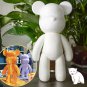 DIY Fluid Pigment Bear Figure Graffiti Vinyl Painting Violent Bear Anime Action Figures
