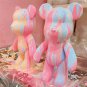 DIY Fluid Pigment Bear Figure Graffiti Vinyl Painting Violent Bear Anime Action Figures