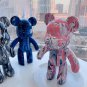 DIY Fluid Pigment Bear Figure Graffiti Vinyl Painting Violent Bear Anime Action Figures