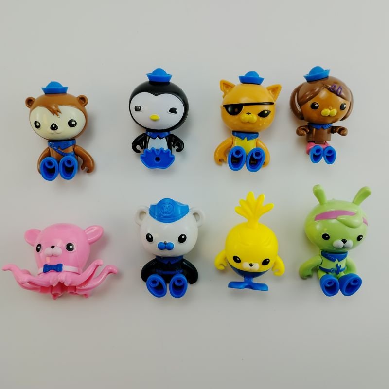 8pcs/set Octonauts Action Figures Toys Cute Anime Peso Shellington Tweak Dashi