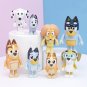 8-12Pcs Bluey Bingo Figure Toy The Whole Family Bandit Chilli Cartoon PVC Action