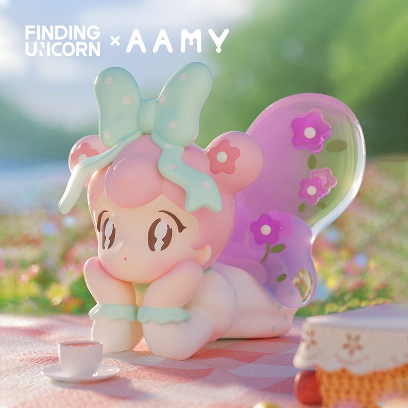 Finding Unicorn AAMY Picnic With Butterfly Series Blind Box Spring Manga Kawaii Action