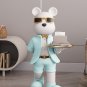 93cm Nordic Style Large Home Decoration Lightsaber Bear Statue Light Luxury Room Decor