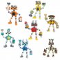 BuildMoc My Singing Music Chorus Wubbox Robot Figures Building Blocks Set Cute
