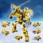 6 In 1 Transforming Robot Building Blocks Kits DIY Construction Vehicle Car Assembly Action