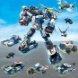 6 In 1 Transforming Robot Building Blocks Kits DIY Construction Vehicle Car Assembly Action