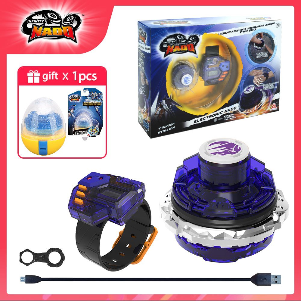 Infinity Nado 3 Original Electronic Thunder Stallion & Controller Set Metal Ring Battle Gyro