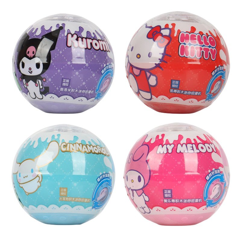 Genuine Anime Sanrio Twisted Egg Model Kuromi Hello Kitty Melody Mini