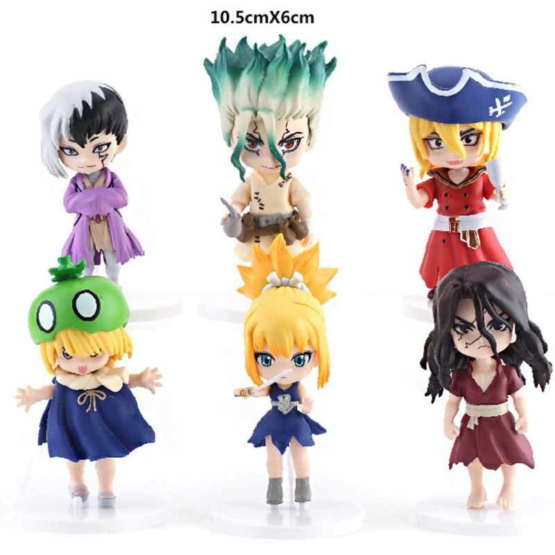6PCS/Set Dr.STONE Figures Toy Anime Kingdom Of Science