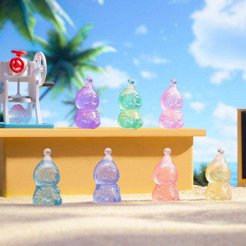 POP MART POPSHOT PUCKY MINI Water Ice Figure Cute Toy 7 in 1