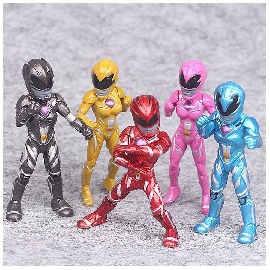 5pcs/set Dinosaur Team Power Dolls Around The Film Warrior D Model PVC Ranger Action
