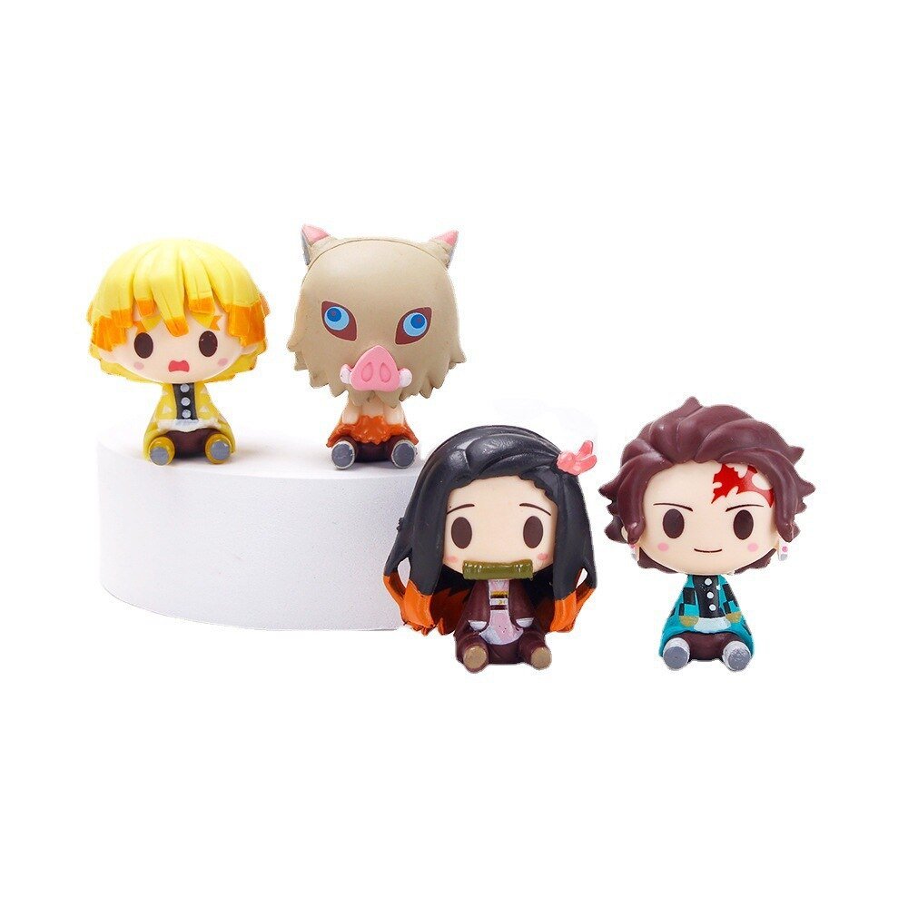 4 Styles/Set Q Edition Demon Killer Sitting Ghost Doll Charcoal Jilang Ni Douzi Handmade