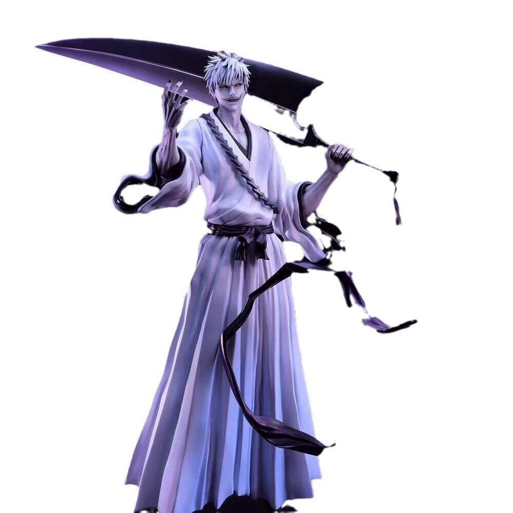 33cm Bleach FlyLeaf White-haired Man Kurosaki Ichigo PVC Boxed Figure Anime Action