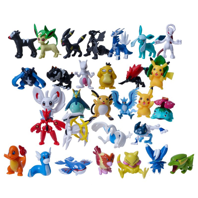 Anime Pokemon 36Pcs/Set With 3 Ball Pikachu Charizard Action Figure Pet Dolls Toys