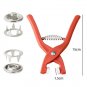 Five Jaw Buckle Pliers Set Tool DIY Craft Sewing Hollow Solid Metal Snap Buttons Clothes