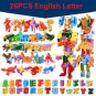 26 GUDI English Letter Alphabet Transformation Robot Dinosaur Deformation Animal Action