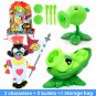 PLANTS VS ZOMBIES 2 Toys Full Set Gatling Pea Sling Pea Snow Pea Poker Bucket Zombie Boy