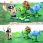 PLANTS VS ZOMBIES 2 Toys Full Set Gatling Pea Sling Pea Snow Pea Poker Bucket Zombie Boy