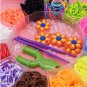 Diy colorful gum kids toys rubber bands bracelet loom for girl hair band refill make woven bracelets