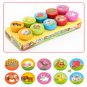 Assorted Stamps for Kids Self-ink Stamps Children Toy Stamps Smiley Face Seal Scrapbooking DIY