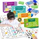 Children Montessori Drawing Toy Pen Control Training Color Shape Math Match Game Set Toddler