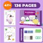 Children Montessori Drawing Toy Pen Control Training Color Shape Math Match Game Set Toddler