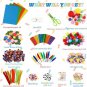 Children Puzzle Toys in Barrels Handmade DIY Material Package Gift Children Elastic Thread Feather