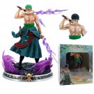21cm One Piece Anime Figure Roronoa Zoro Double Headed Three-Knife Fighting Skill Action