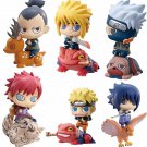 6pcs/set Mini Sasuke Uzumaki Kakashi Gaara Action with Mounts Figures