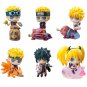 6pcs/set Mini Sasuke Uzumaki Kakashi Gaara Action with Mounts Figures