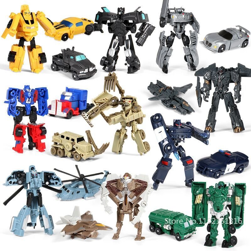 Children Toys Mini Transformation Robot Kit Toys Models 2 In 1 Deformed Car Toy Robots