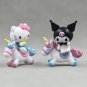 6Pcs/Set Sanrio KT Cat Kuromi Cinnamoroll Action Figure Toys My Melody Pochacco Fantasy