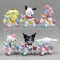6Pcs/Set Sanrio KT Cat Kuromi Cinnamoroll Action Figure Toys My Melody Pochacco Fantasy