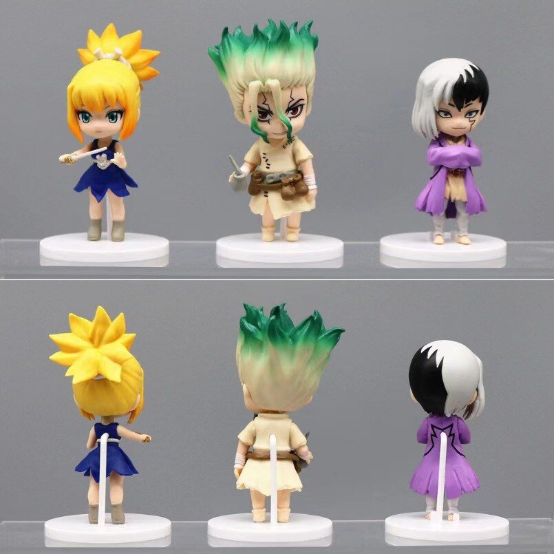 10CM Dr.STONE Anime Figure Amber Ishigami Senkuu Asagiri Gen Suika Nanami Ryusu