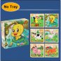 3D cube Wooden puzzle children's nine pieces six-sided wooden block tray children's Montessori
