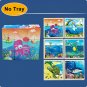 3D cube Wooden puzzle children's nine pieces six-sided wooden block tray children's Montessori