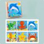 3D cube Wooden puzzle children's nine pieces six-sided wooden block tray children's Montessori