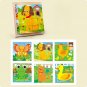 3D cube Wooden puzzle children's nine pieces six-sided wooden block tray children's Montessori