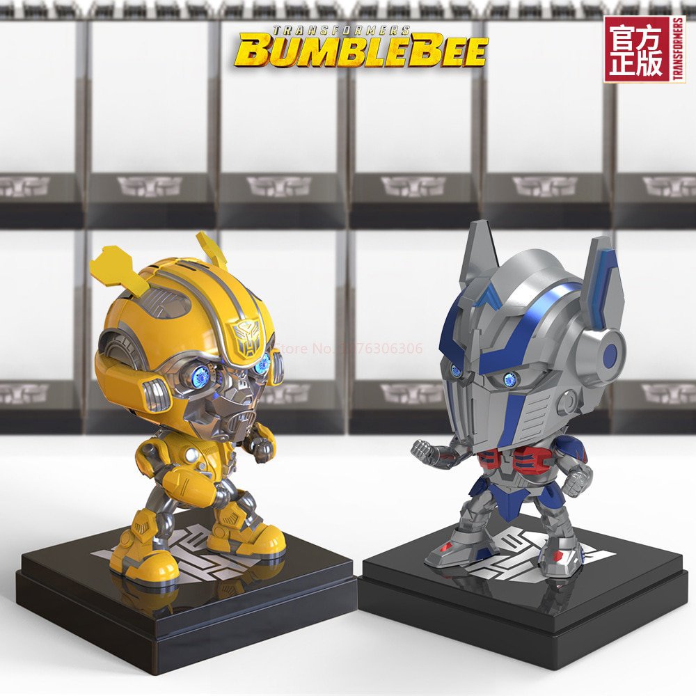 10cm Transformation Robot Toy Acousto-optic Bumblebee Optimus Prime Action Figure