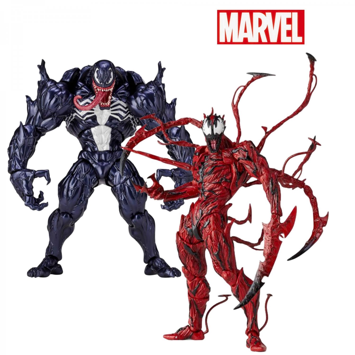 Marvel Venom Carnage Action Figure Changeable Parts Spiderman Figurine Statue Decoration