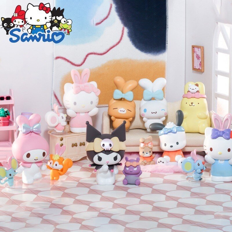 Sanrio Hand-made Model Hello Kitty Kuromi Mymelody Cinnamoroll Pompom Purin Kawaii