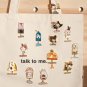 POP MART PUCKY Rabbit Cafe Series-Badge Blind Box 1PC/12PCS Pin Mystery Box