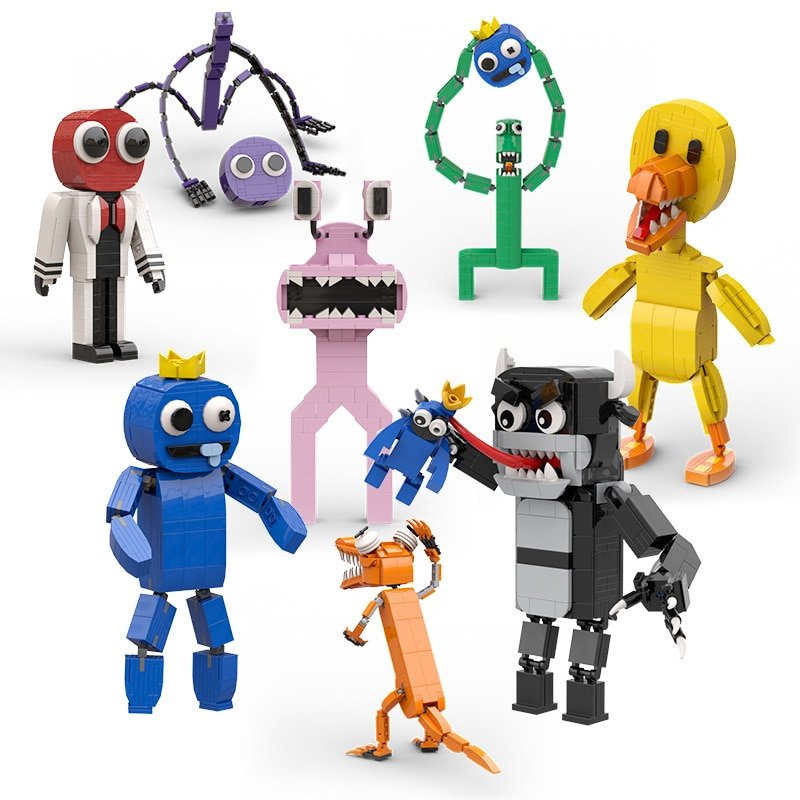 Rainbow Friends Building Blocks Anime Game Character Birthday Christmas Toy