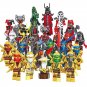 24pcs Ninja Anime Characters Mini Man Building Block Figure Toys
