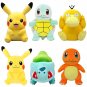 20cm Original Pokemon Plush Toys Pikachu Bulbasaur Charmander Squirtle Psyduck Anime Cartoon