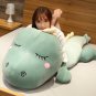 120cm Big Dinosaur Plush Toy Green Pink Stuffed Animal Plushie Doll Soft Baby