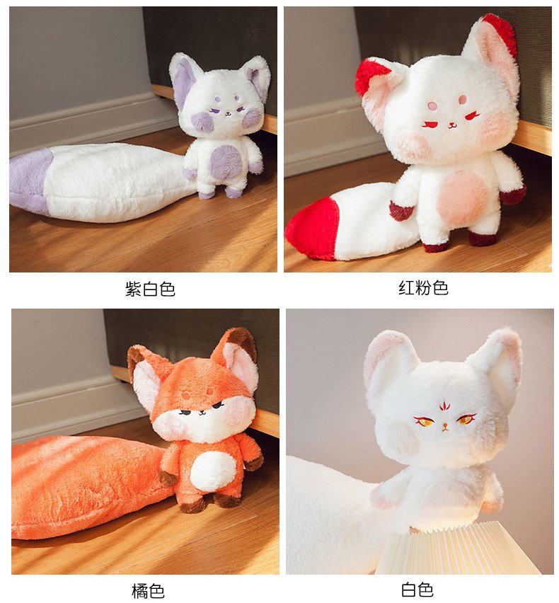 Creative and Cute Doodle Fox Doll Plush Toy Little Fox With Big Tail Doll Gifts Birthday