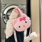 Kawaii Sanrio Hello Kitty Cartoon Girl Heart Fashion Large Volume Bow Plush Tote